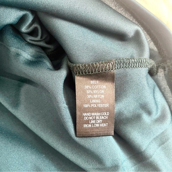 Lulus Dark Green Lace Dress Bell Sleeves - Picture 8 of 8